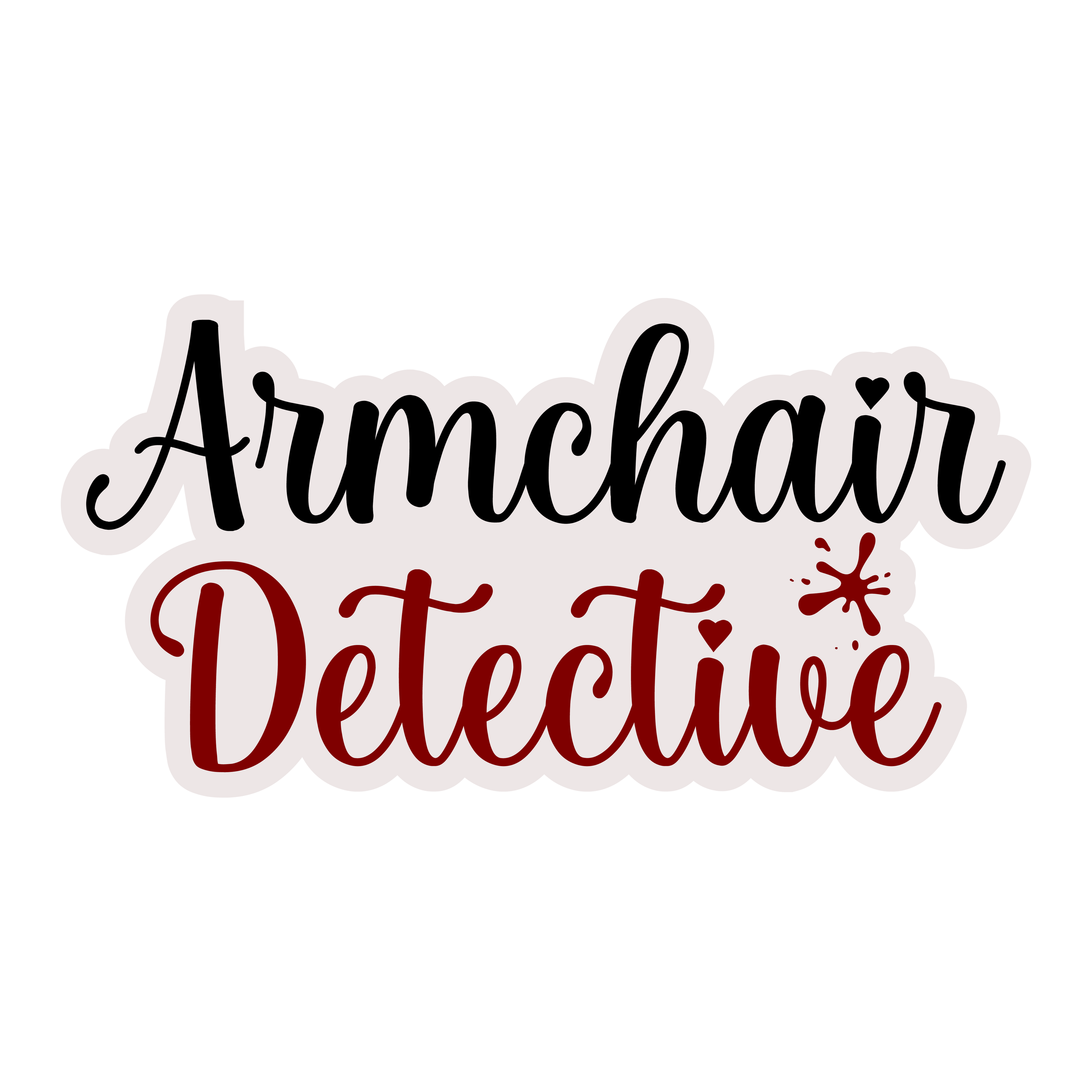Armchair Detective – True Crime Fan Sticker